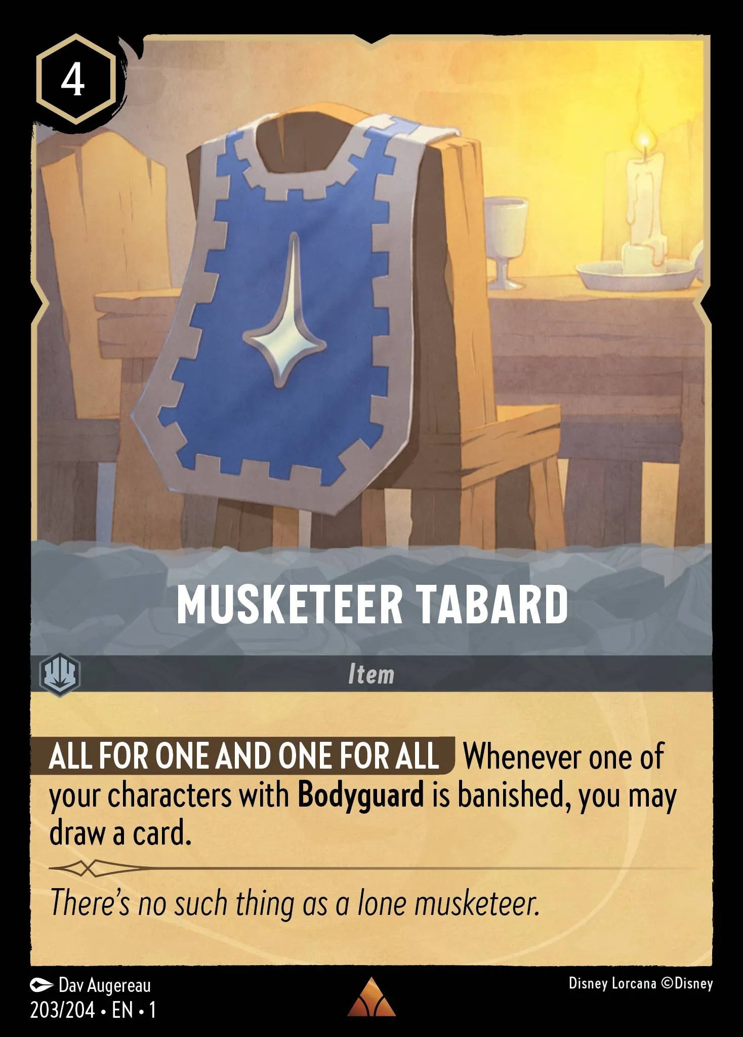 Musketeer Tabard | The First Chapter #203 (Near Mint Foil) | Disney Lorcana Single Australia (Near Mint)