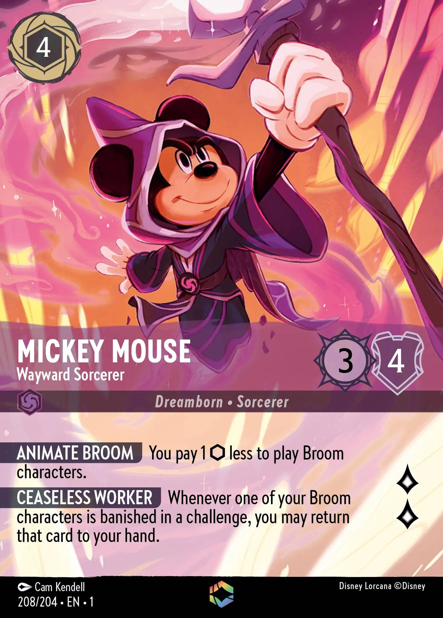 Mickey Mouse - Wayward Sorcerer | The First Chapter #208 (Near Mint) | Disney Lorcana Single Australia (Near Mint)