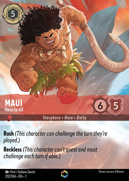 Maui - Hero to All | The First Chapter #212 (Near Mint) | Disney Lorcana Single Australia (Near Mint)