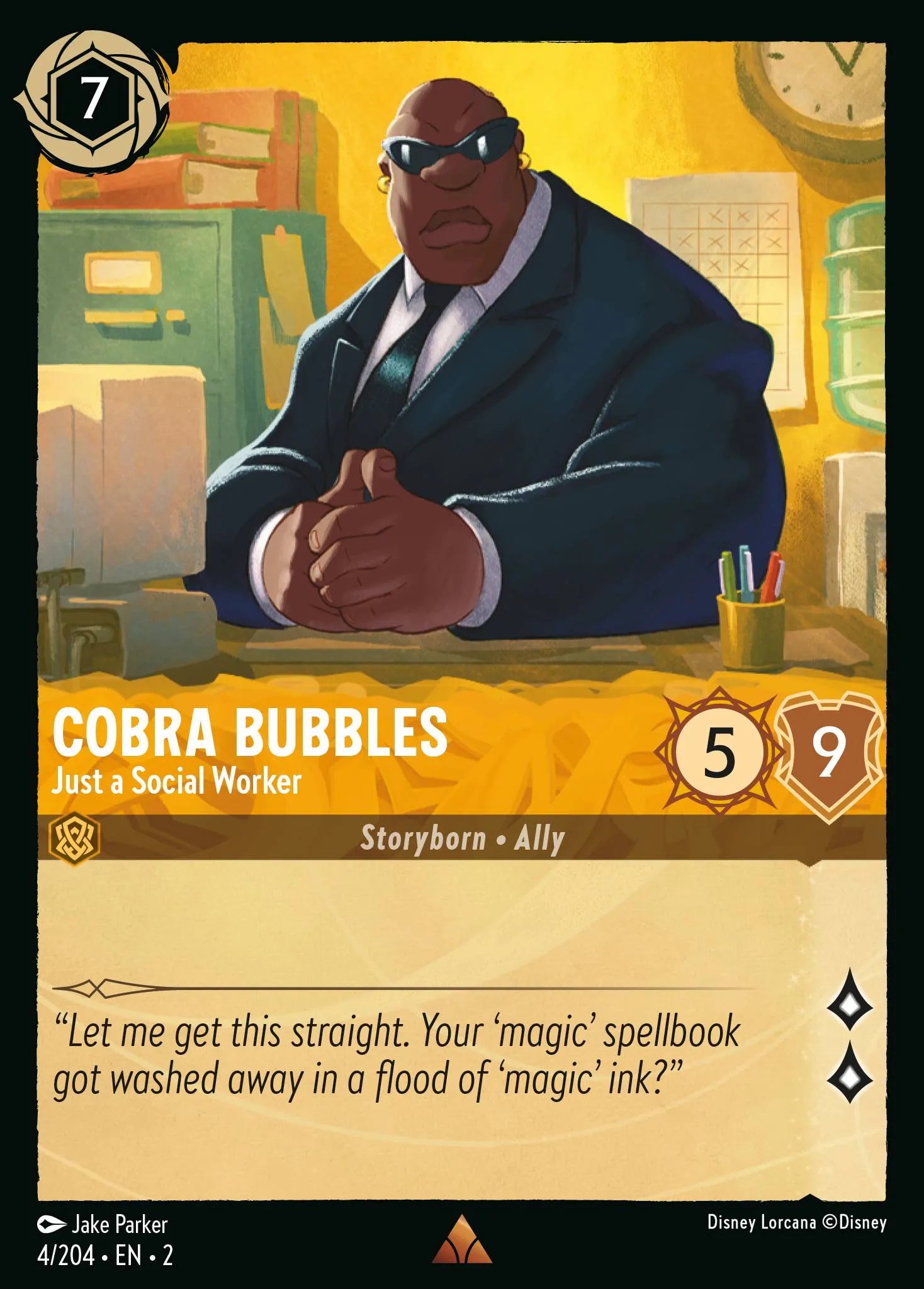 Cobra Bubbles - Just a Social Worker | Rise of the Floodborn #4 (Near Mint) | Disney Lorcana Single Australia (Near Mint)