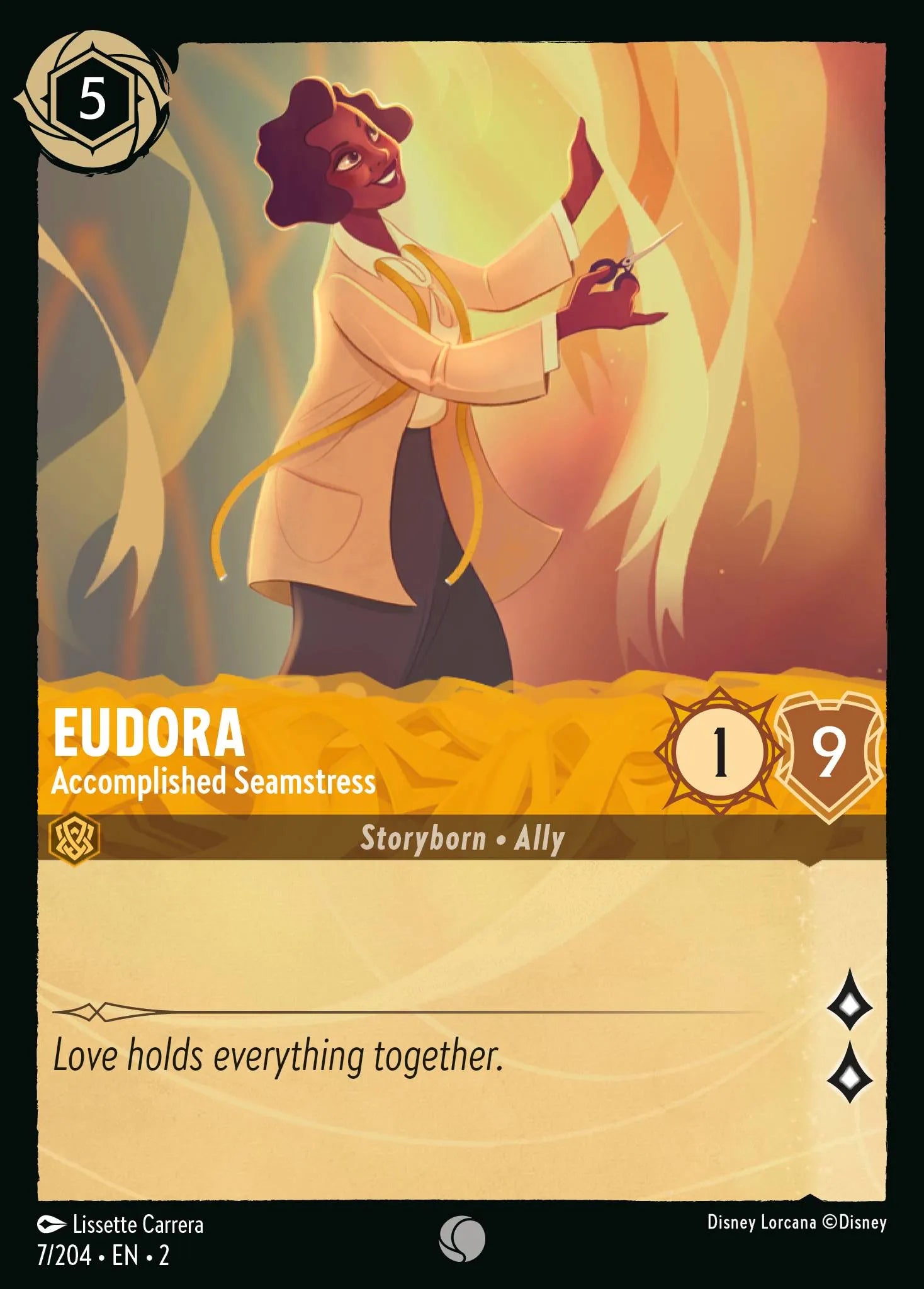 Eudora - Accomplished Seamstress | Rise of the Floodborn #7 (Near Mint Foil) | Disney Lorcana Single Australia (Near Mint)