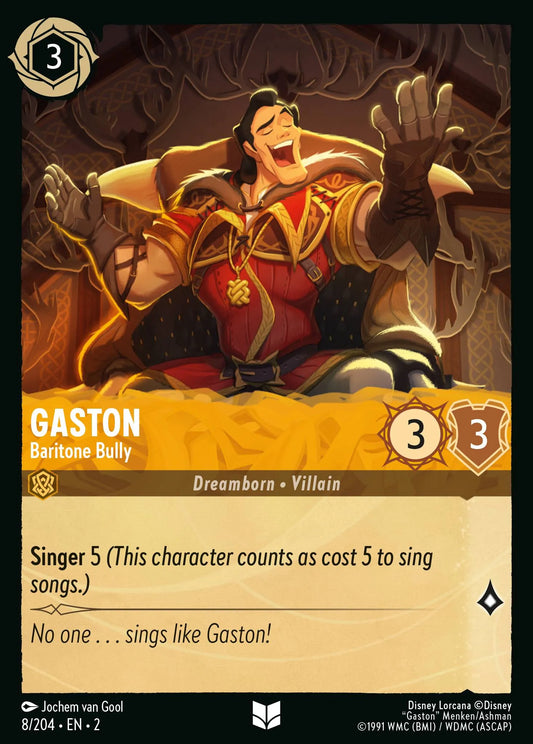 Gaston - Baritone Bully | Rise of the Floodborn #8 (Near Mint Foil) | Disney Lorcana Single Australia (Near Mint)