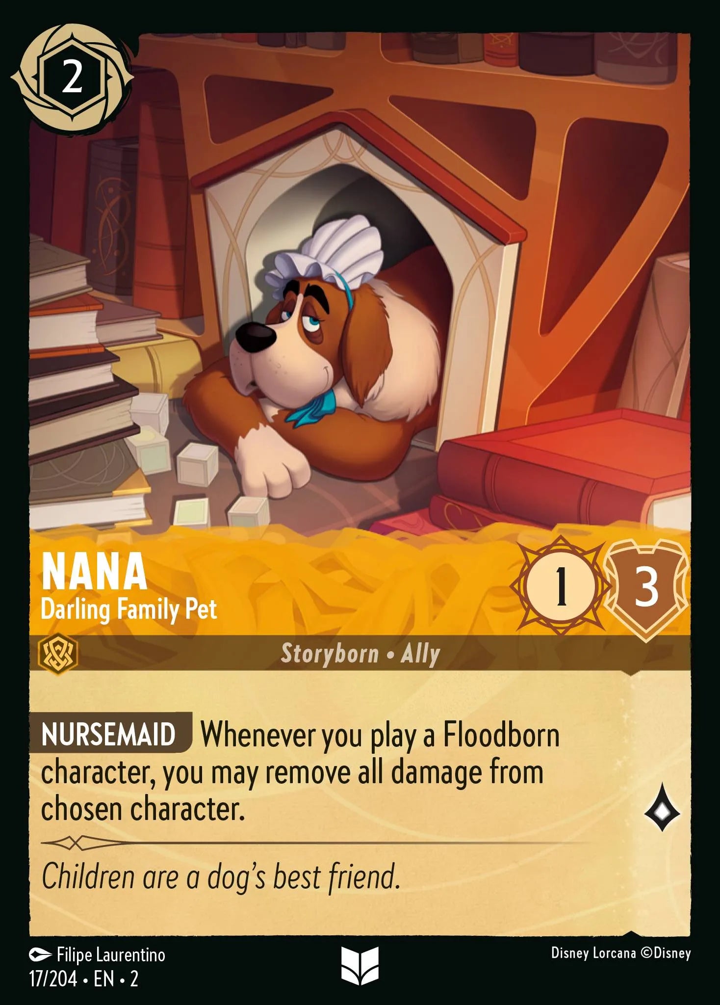 Nana - Darling Family Pet | Rise of the Floodborn #17 (Near Mint Foil) | Disney Lorcana Single Australia (Near Mint)