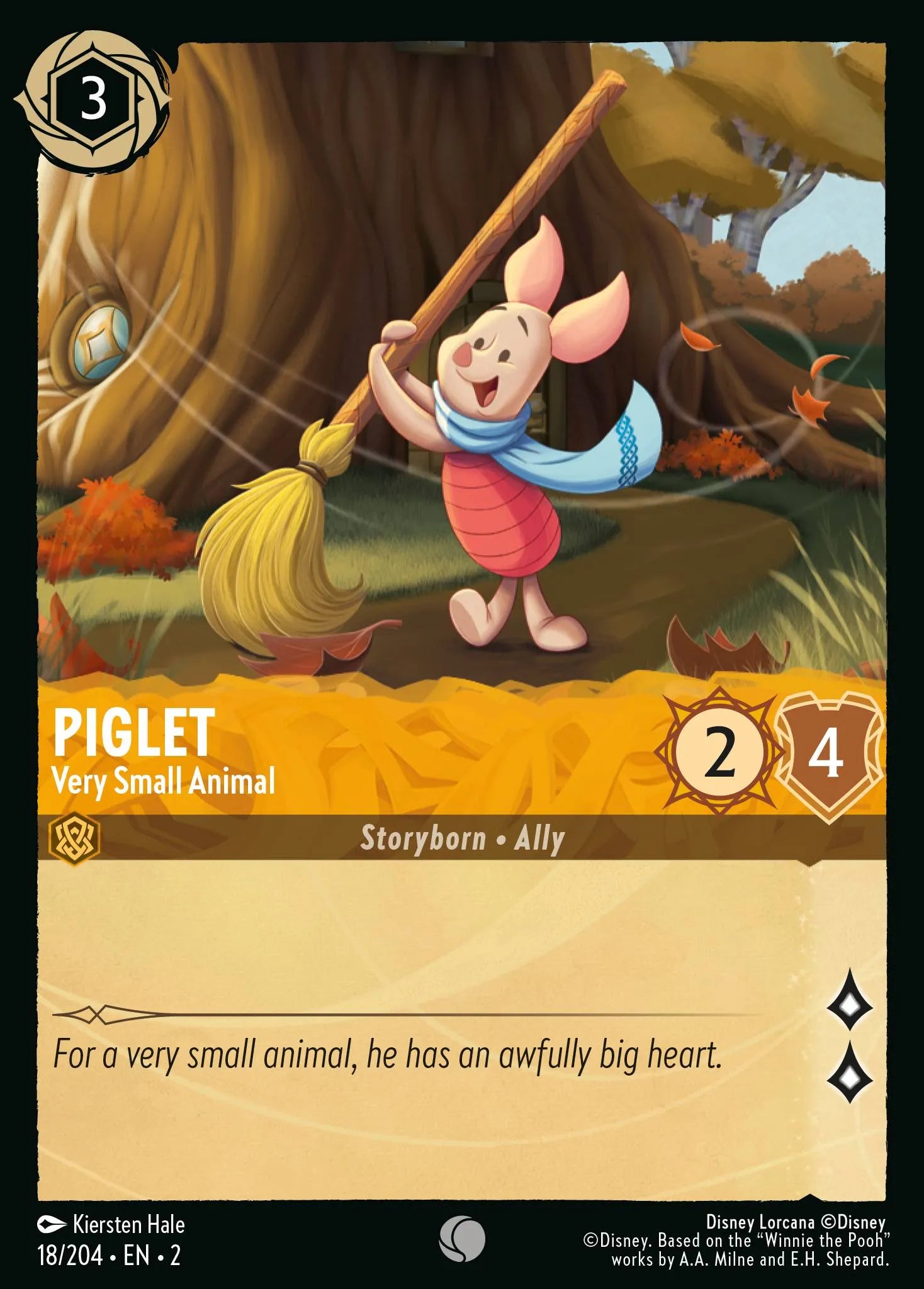 Piglet - Very Small Animal | Rise of the Floodborn #18 (Near Mint Foil) | Disney Lorcana Single Australia (Near Mint)