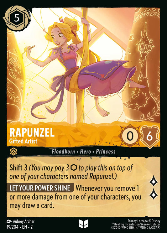 Rapunzel - Gifted Artist | Rise of the Floodborn #19 (Near Mint) | Disney Lorcana Single Australia (Near Mint)