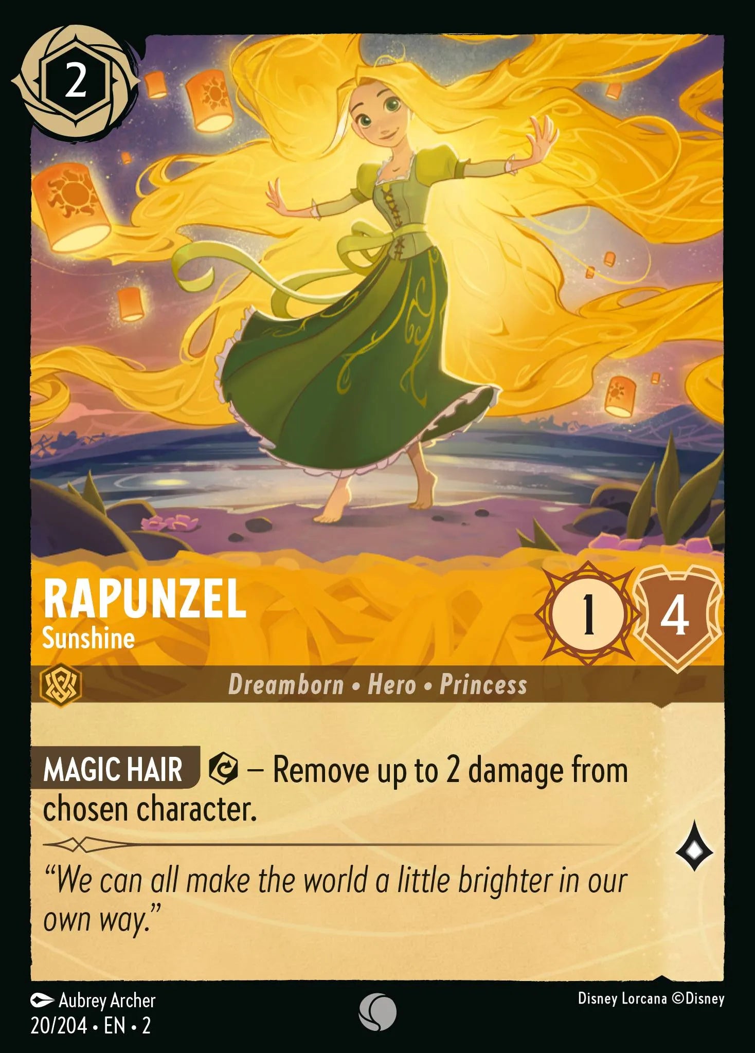 Rapunzel - Sunshine | Rise of the Floodborn #20 (Near Mint Foil) | Disney Lorcana Single Australia (Near Mint)