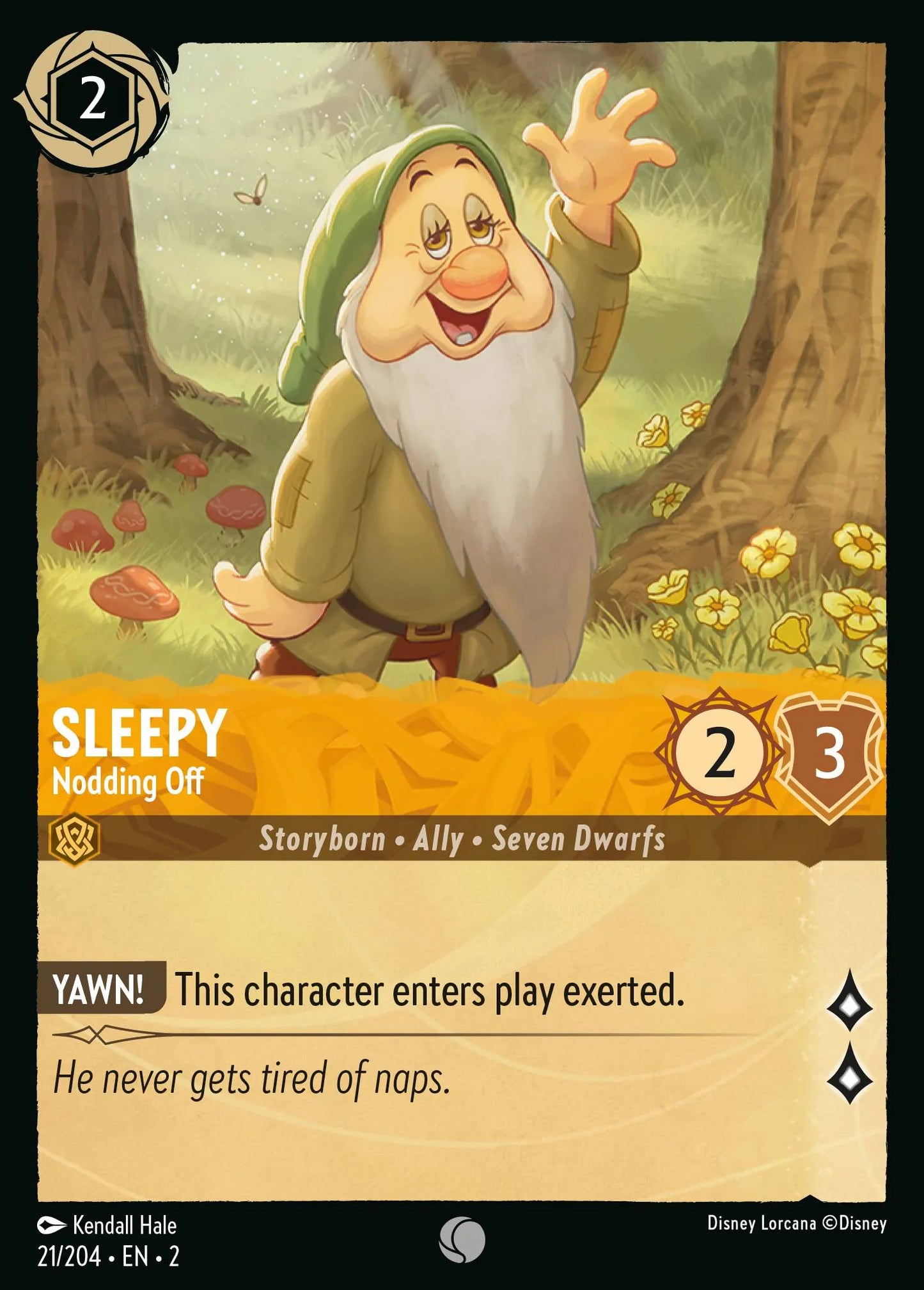 Sleepy - Nodding Off | Rise of the Floodborn #21 (Near Mint Foil) | Disney Lorcana Single Australia (Near Mint)