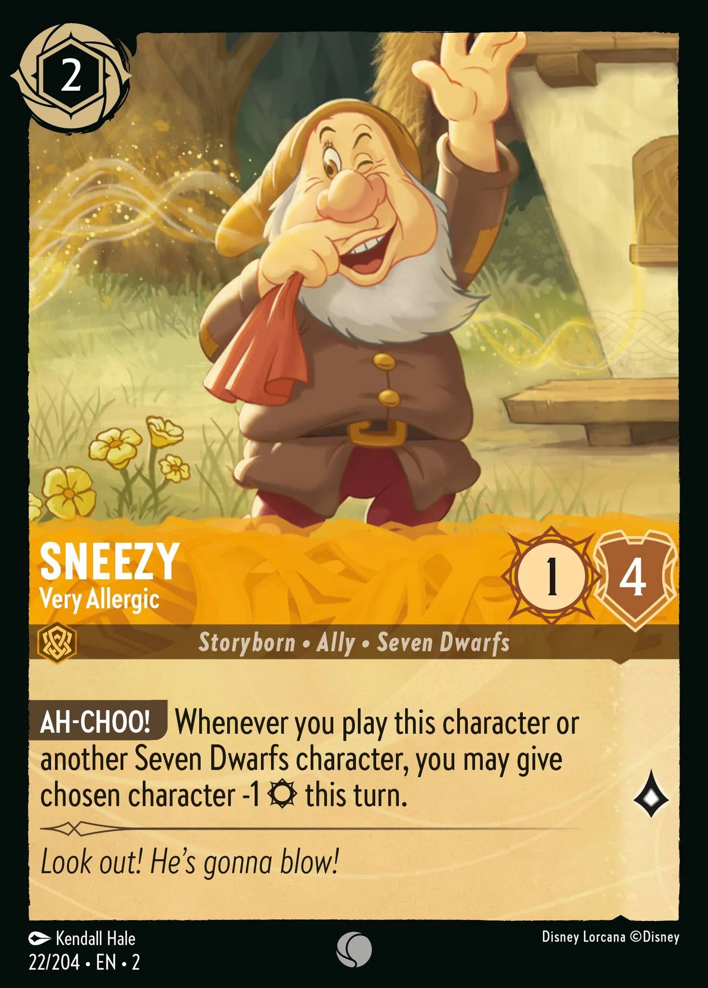 Sneezy - Very Allergic | Rise of the Floodborn #22 (Near Mint) | Disney Lorcana Single Australia (Near Mint)