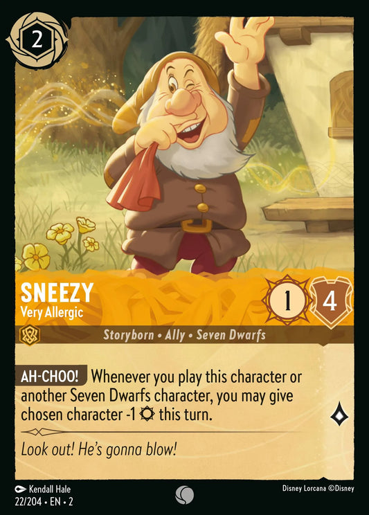 Sneezy - Very Allergic | Rise of the Floodborn #22 (Near Mint) | Disney Lorcana Single Australia (Near Mint)