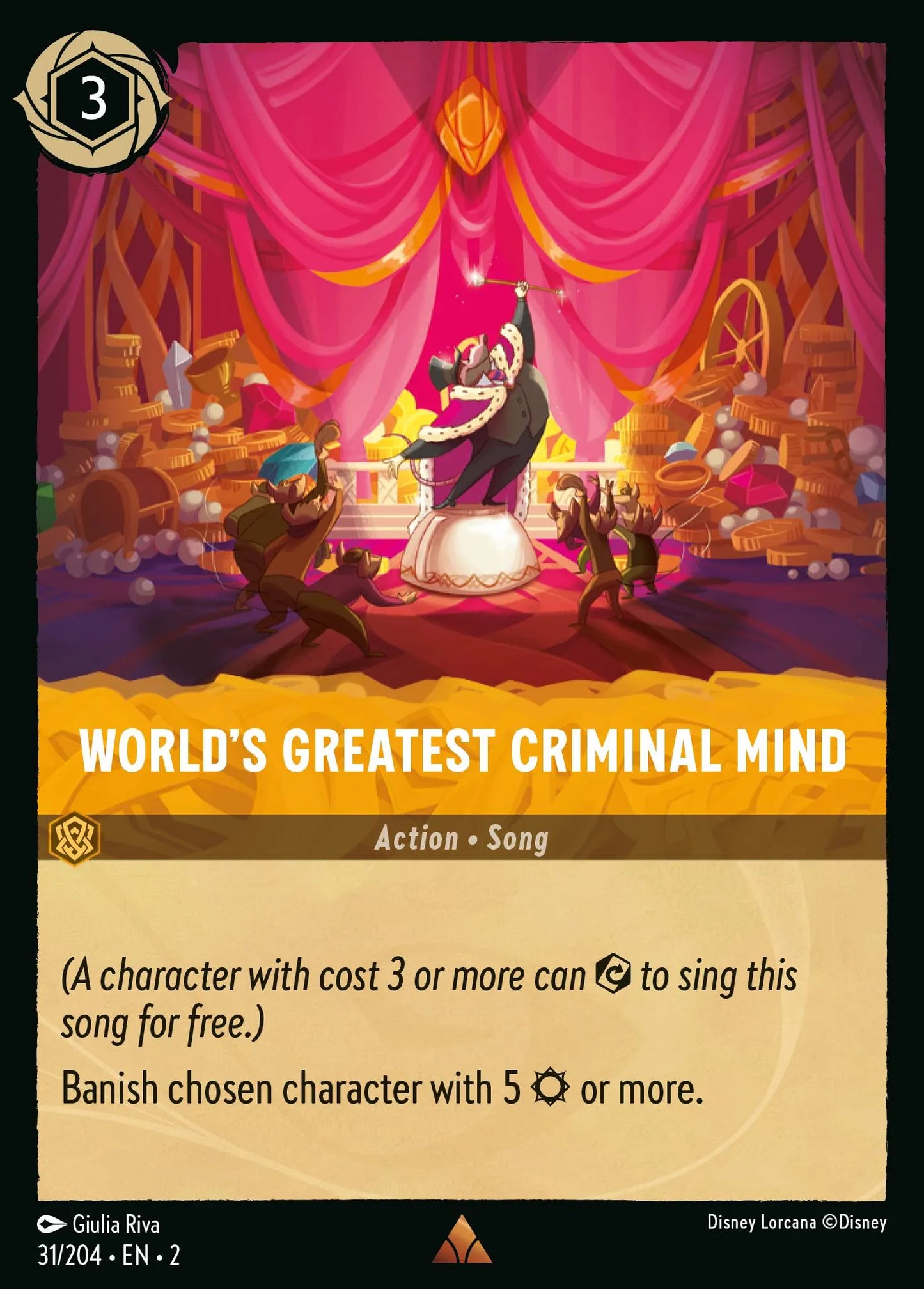 World's Greatest Criminal Mind | Rise of the Floodborn #31 (Near Mint) | Disney Lorcana Single Australia (Near Mint)