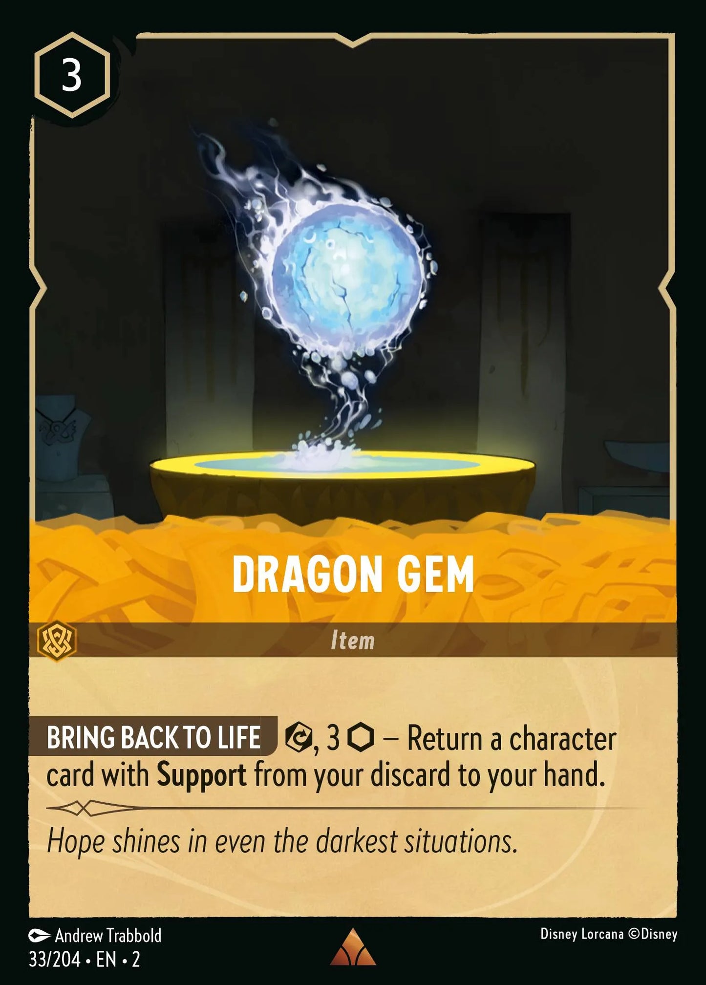 Dragon Gem | Rise of the Floodborn #33 (Near Mint) | Disney Lorcana Single Australia (Near Mint)