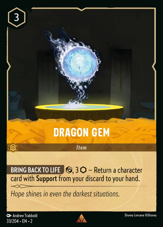 Dragon Gem | Rise of the Floodborn #33 (Near Mint) | Disney Lorcana Single Australia (Near Mint)