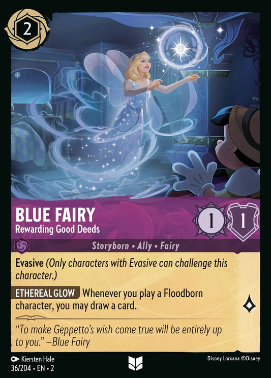 Blue Fairy - Rewarding Good Deeds | Rise of the Floodborn #36 (Near Mint Foil) | Disney Lorcana Single Australia (Near Mint)