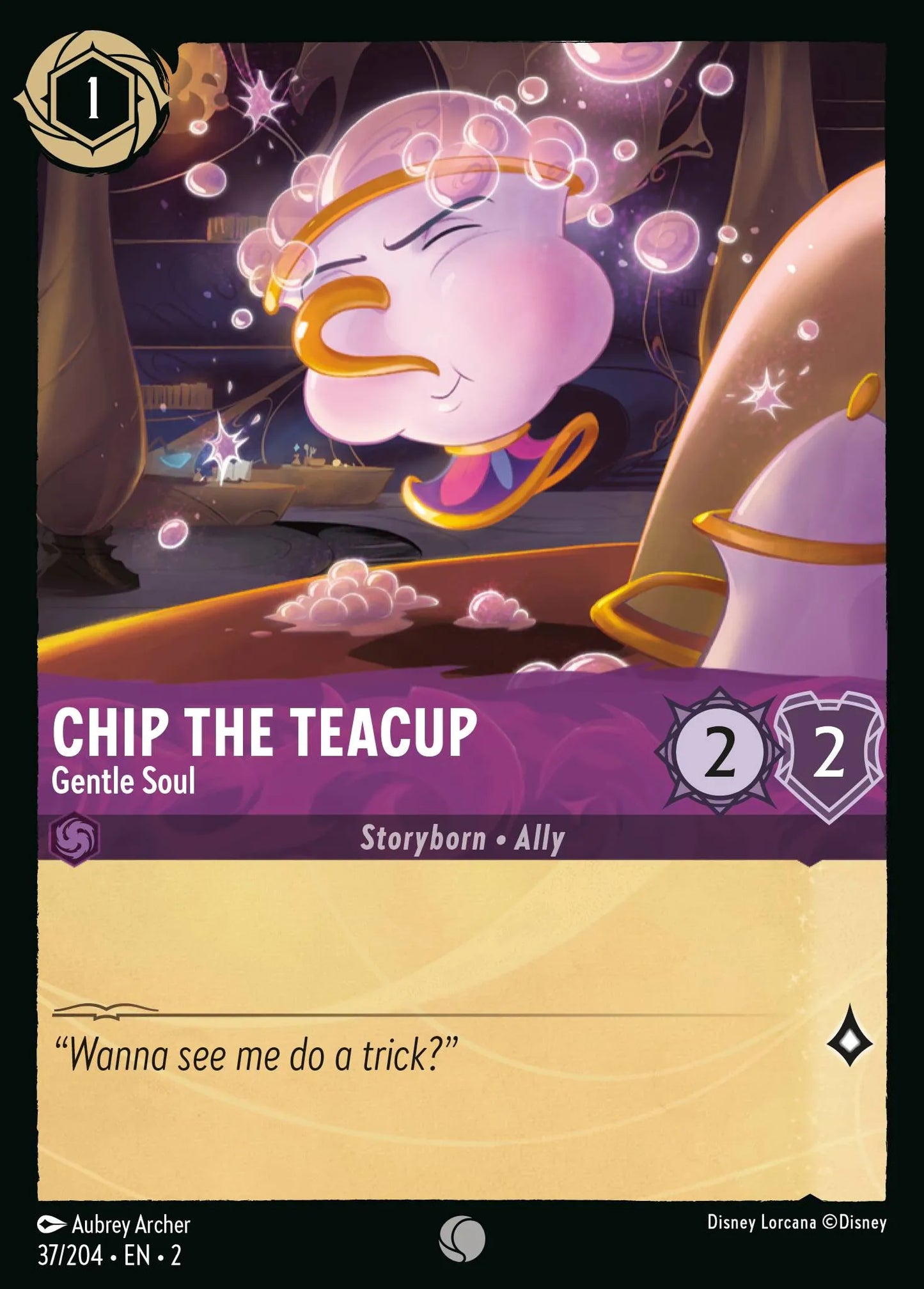 Chip the Teacup - Gentle Soul | Rise of the Floodborn #37 (Near Mint) | Disney Lorcana Single Australia (Near Mint)