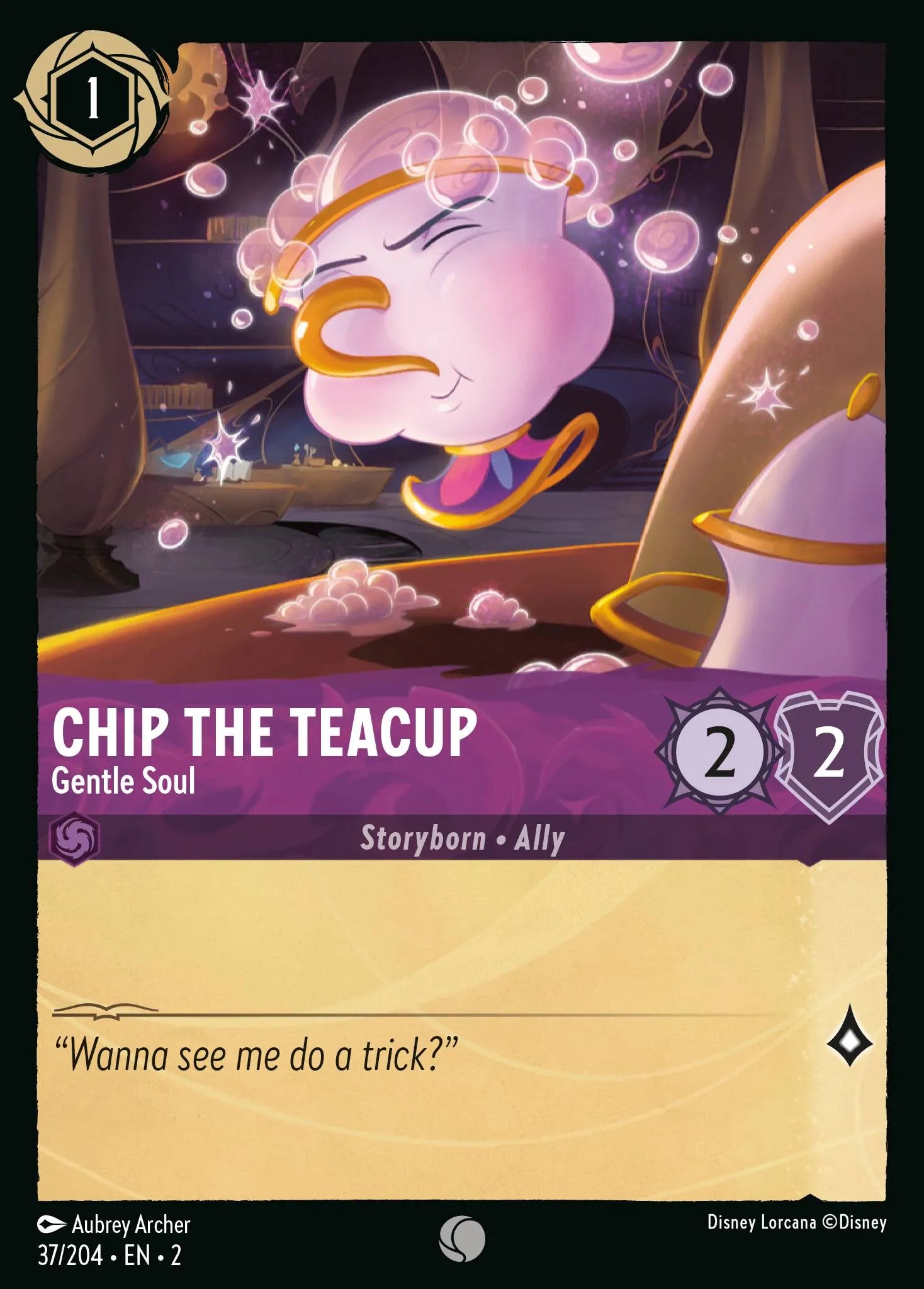 Chip the Teacup - Gentle Soul | Rise of the Floodborn #37 (Near Mint) | Disney Lorcana Single Australia (Near Mint)