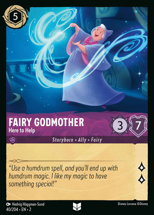 Fairy Godmother - Here to Help | Rise of the Floodborn #40 (Near Mint Foil) | Disney Lorcana Single Australia (Near Mint)