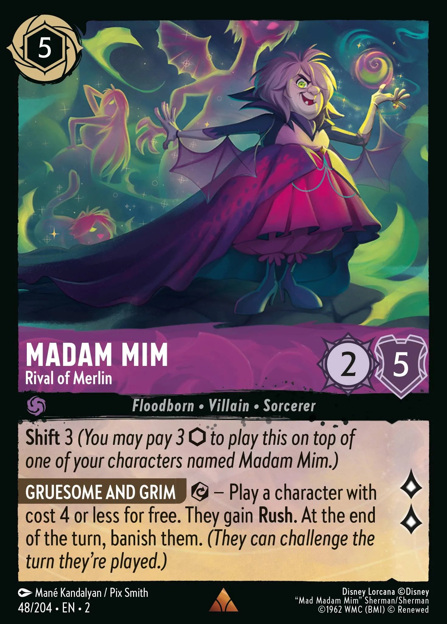 Madam Mim - Rival of Merlin | Rise of the Floodborn #48 (Near Mint Foil) | Disney Lorcana Single Australia (Near Mint)
