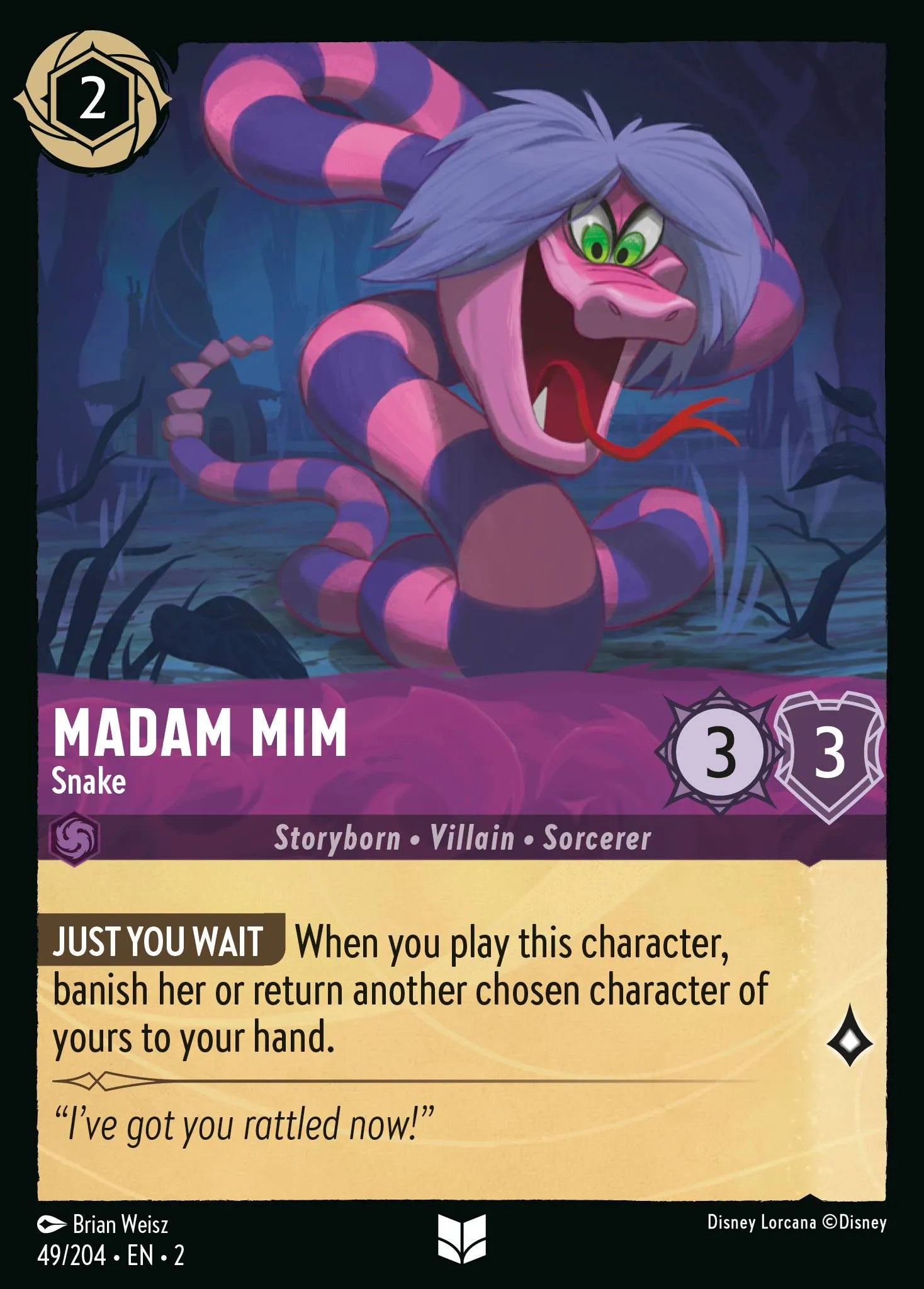 Madam Mim - Snake | Rise of the Floodborn #49 (Near Mint Foil) | Disney Lorcana Single Australia (Near Mint)