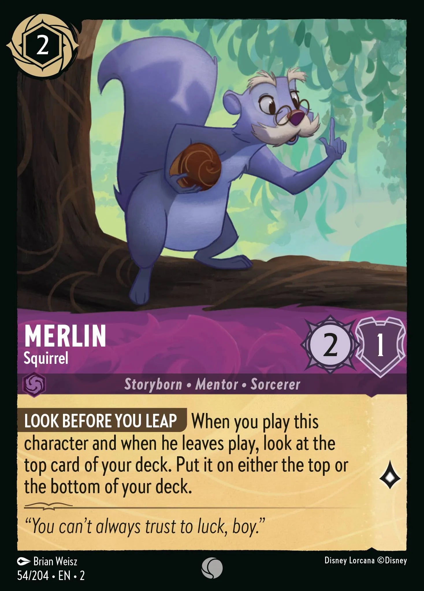 Merlin - Squirrel | Rise of the Floodborn #54 (Near Mint) | Disney Lorcana Single Australia (Near Mint)