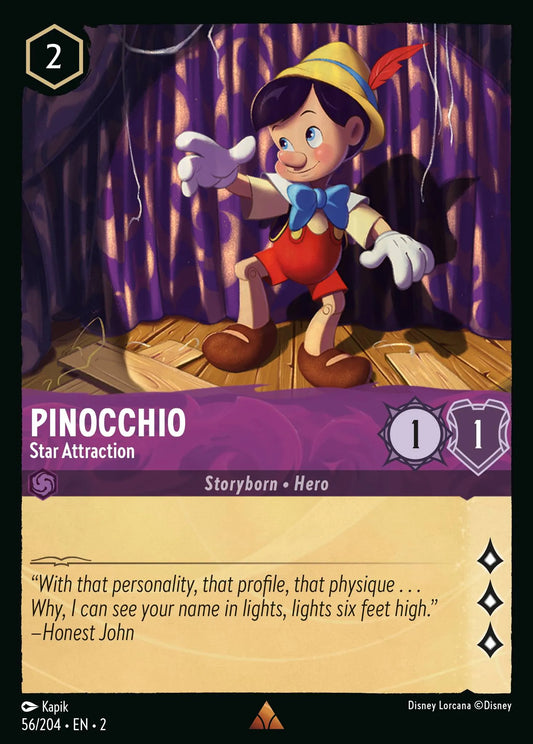 Pinocchio - Star Attraction | Rise of the Floodborn #56 (Near Mint Foil) | Disney Lorcana Single Australia (Near Mint)
