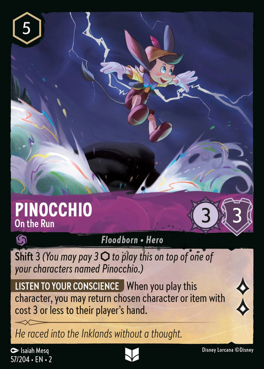 Pinocchio - On the Run | Rise of the Floodborn #57 (Near Mint) | Disney Lorcana Single Australia (Near Mint)