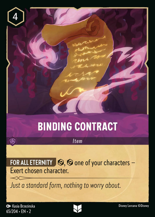 Binding Contract | Rise of the Floodborn #65 (Near Mint) | Disney Lorcana Single Australia (Near Mint)