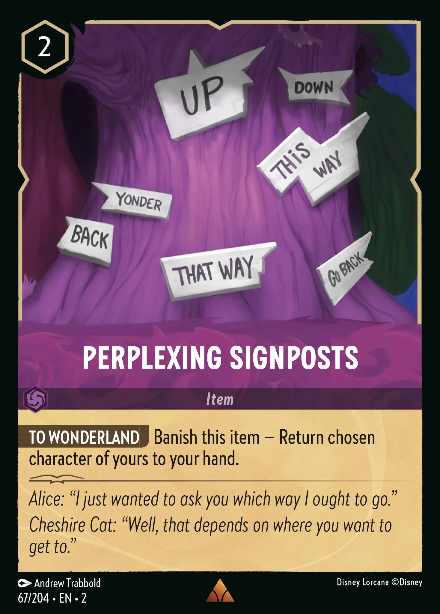 Perplexing Signposts | Rise of the Floodborn #67 (Near Mint Foil) | Disney Lorcana Single Australia (Near Mint)