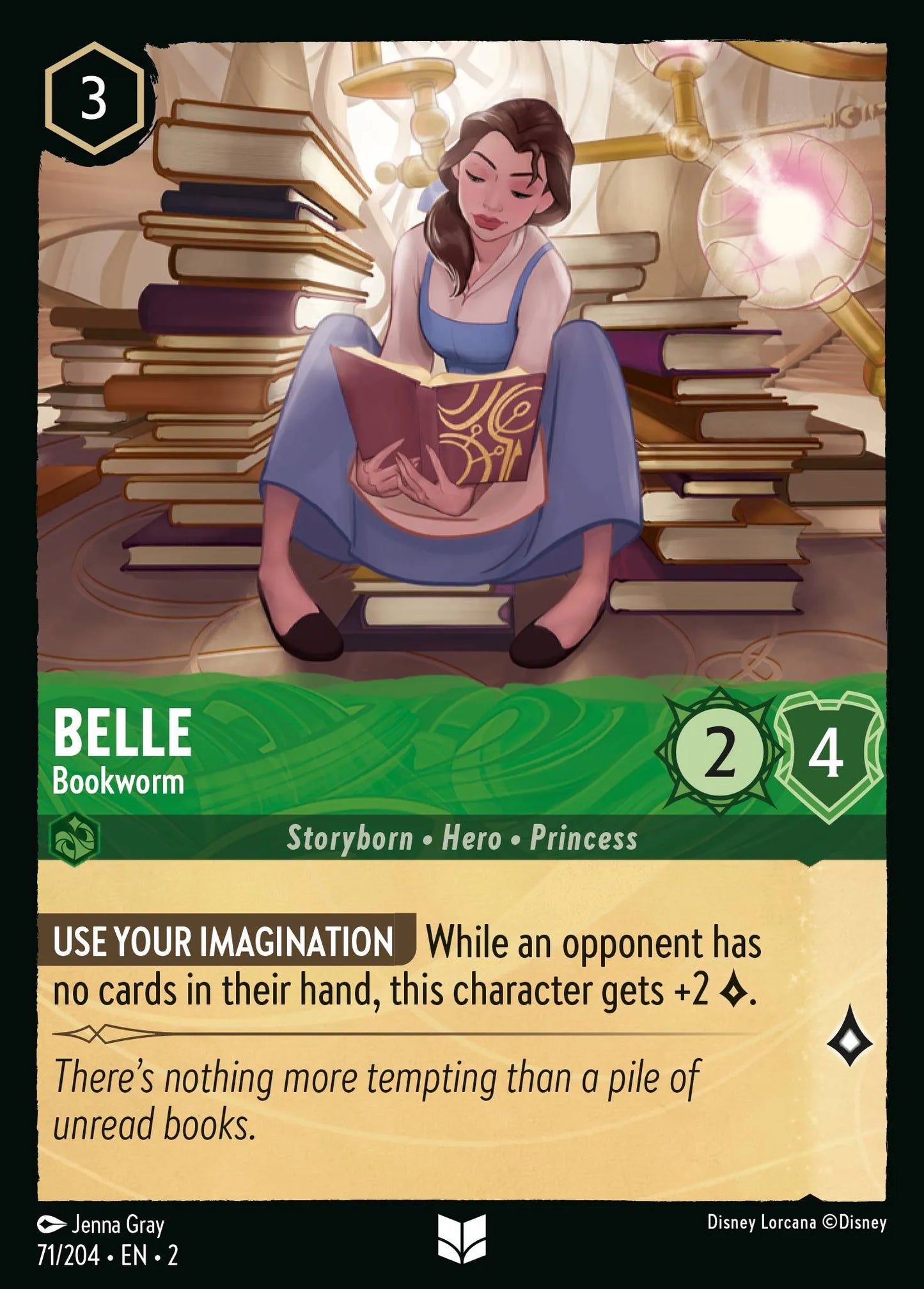 Belle - Bookworm | Rise of the Floodborn #71 (Near Mint Foil) | Disney Lorcana Single Australia (Near Mint)