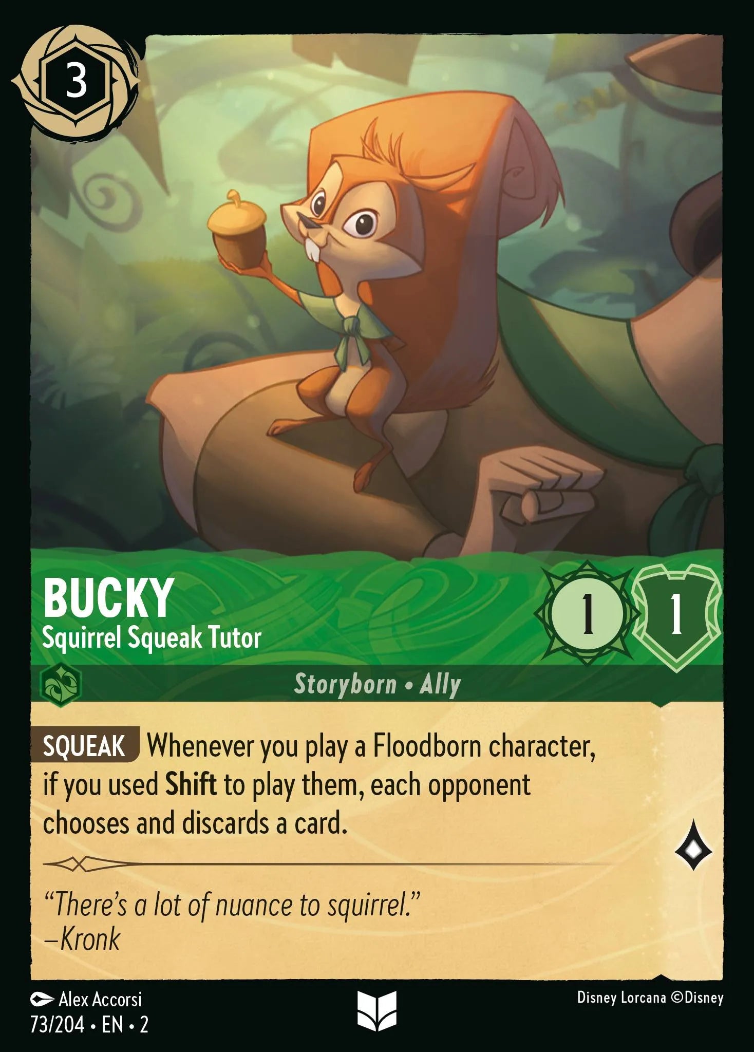 Bucky - Squirrel Squeak Tutor | Rise of the Floodborn #73 (Near Mint Foil) | Disney Lorcana Single Australia (Near Mint)