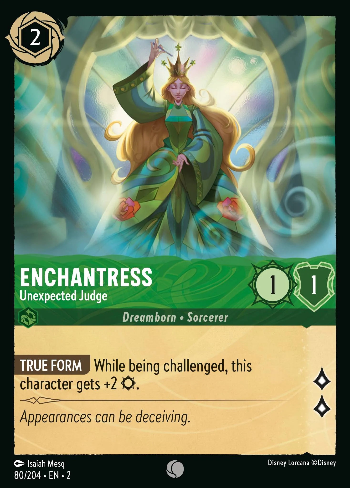Enchantress - Unexpected Judge | Rise of the Floodborn #80 (Near Mint) | Disney Lorcana Single Australia (Near Mint)