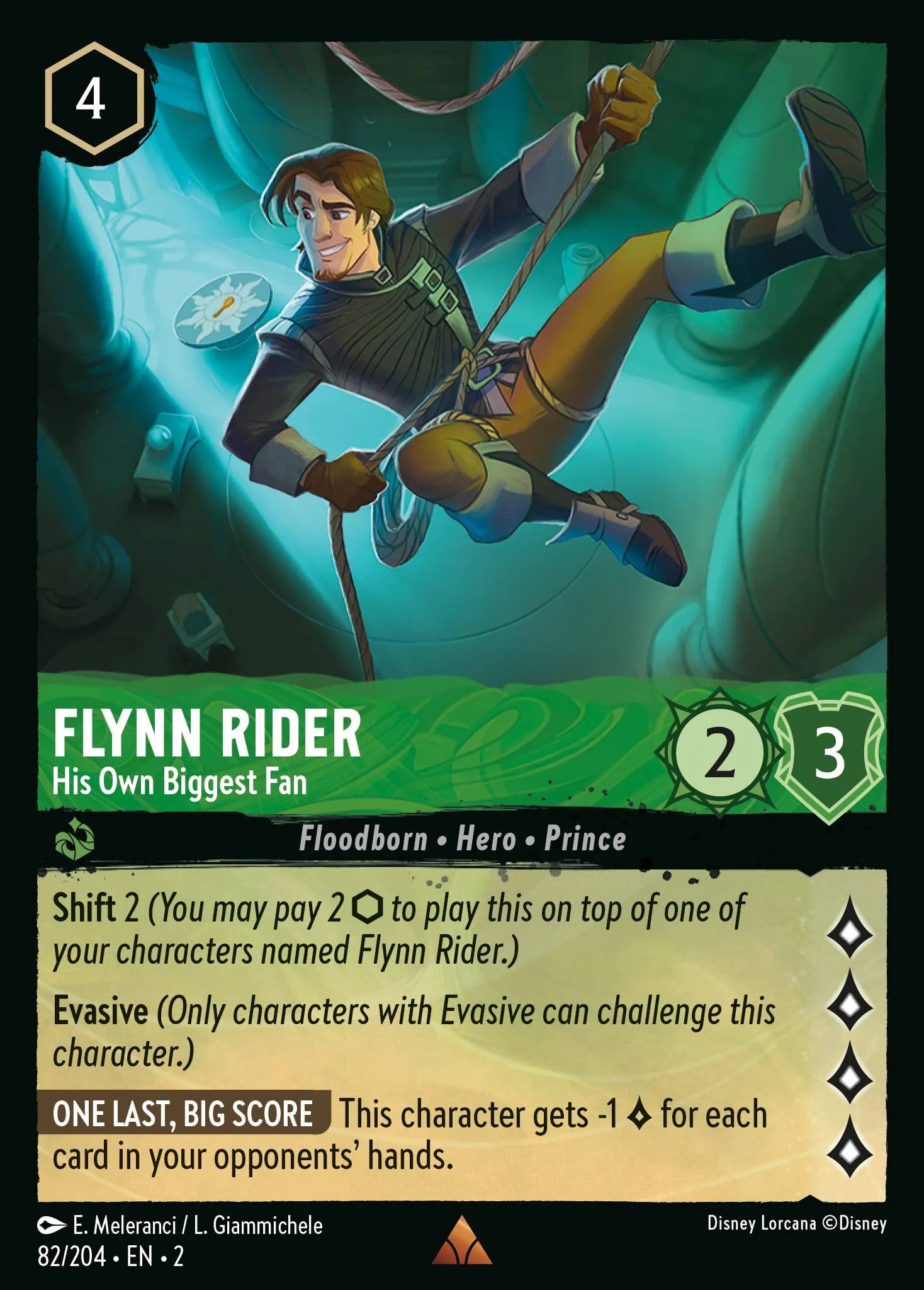 Flynn Rider - His Own Biggest Fan | Rise of the Floodborn #82 (Near Mint) | Disney Lorcana Single Australia (Near Mint)