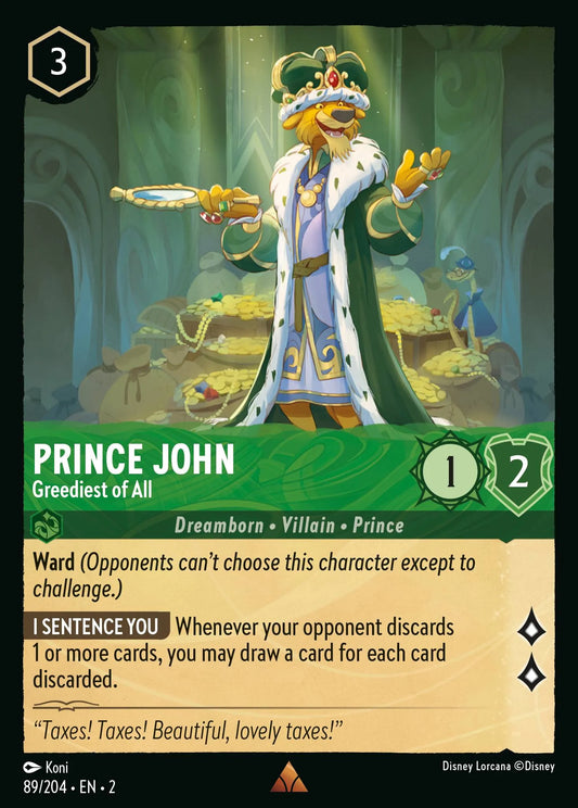 Prince John - Greediest of All | Rise of the Floodborn #89 (Near Mint) | Disney Lorcana Single Australia (Near Mint)