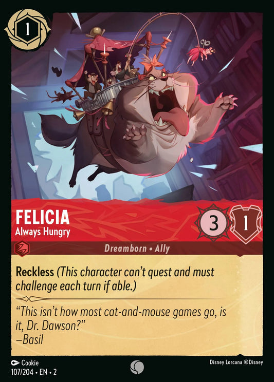 Felicia - Always Hungry | Rise of the Floodborn #107 (Near Mint) | Disney Lorcana Single Australia (Near Mint)