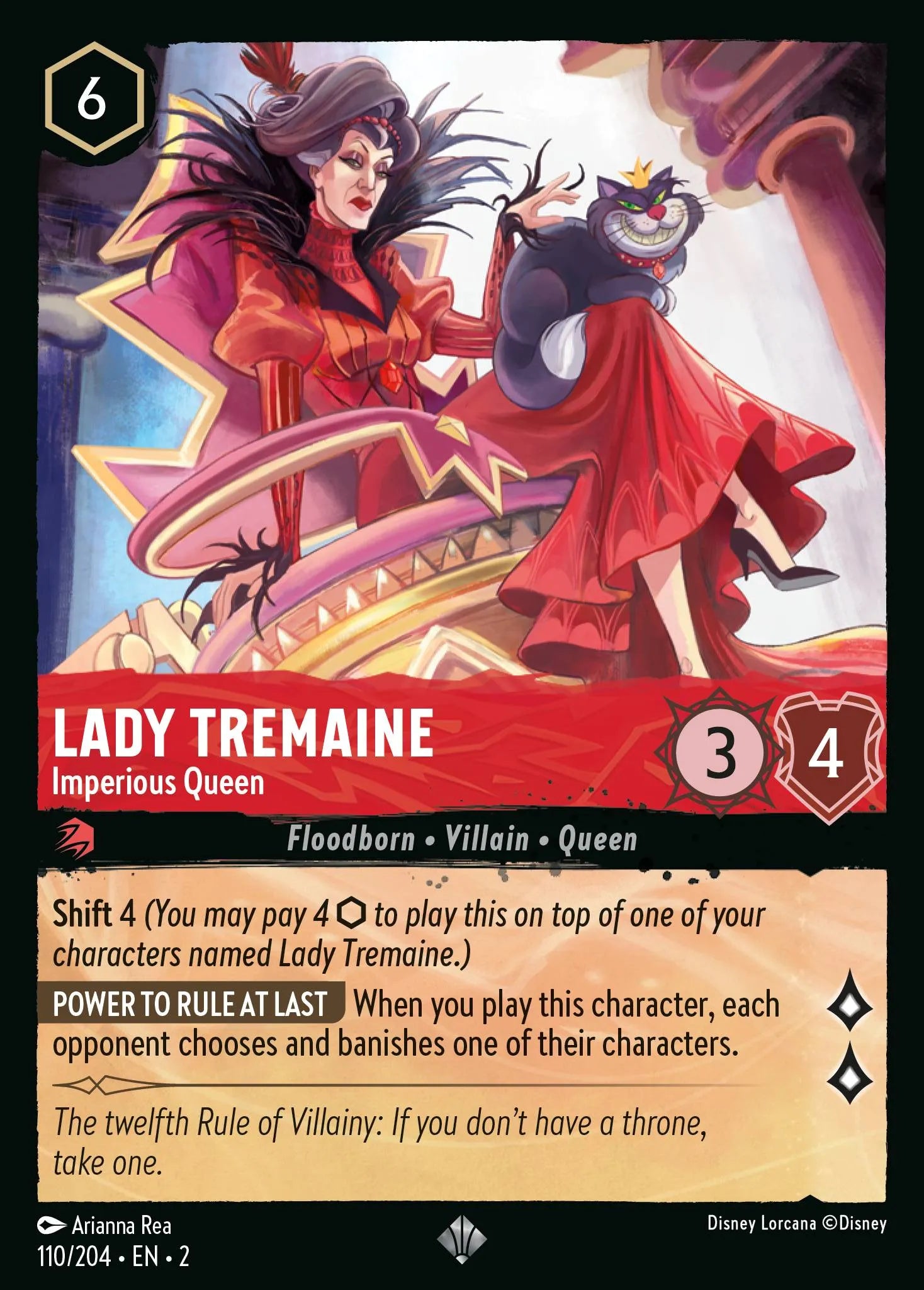 Lady Tremaine - Imperious Queen | Rise of the Floodborn #110 (Near Mint Foil) | Disney Lorcana Single Australia (Near Mint)