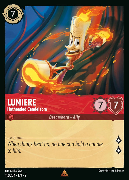 Lumiere - Hotheaded Candelabra | Rise of the Floodborn #112 (Near Mint Foil) | Disney Lorcana Single Australia (Near Mint)