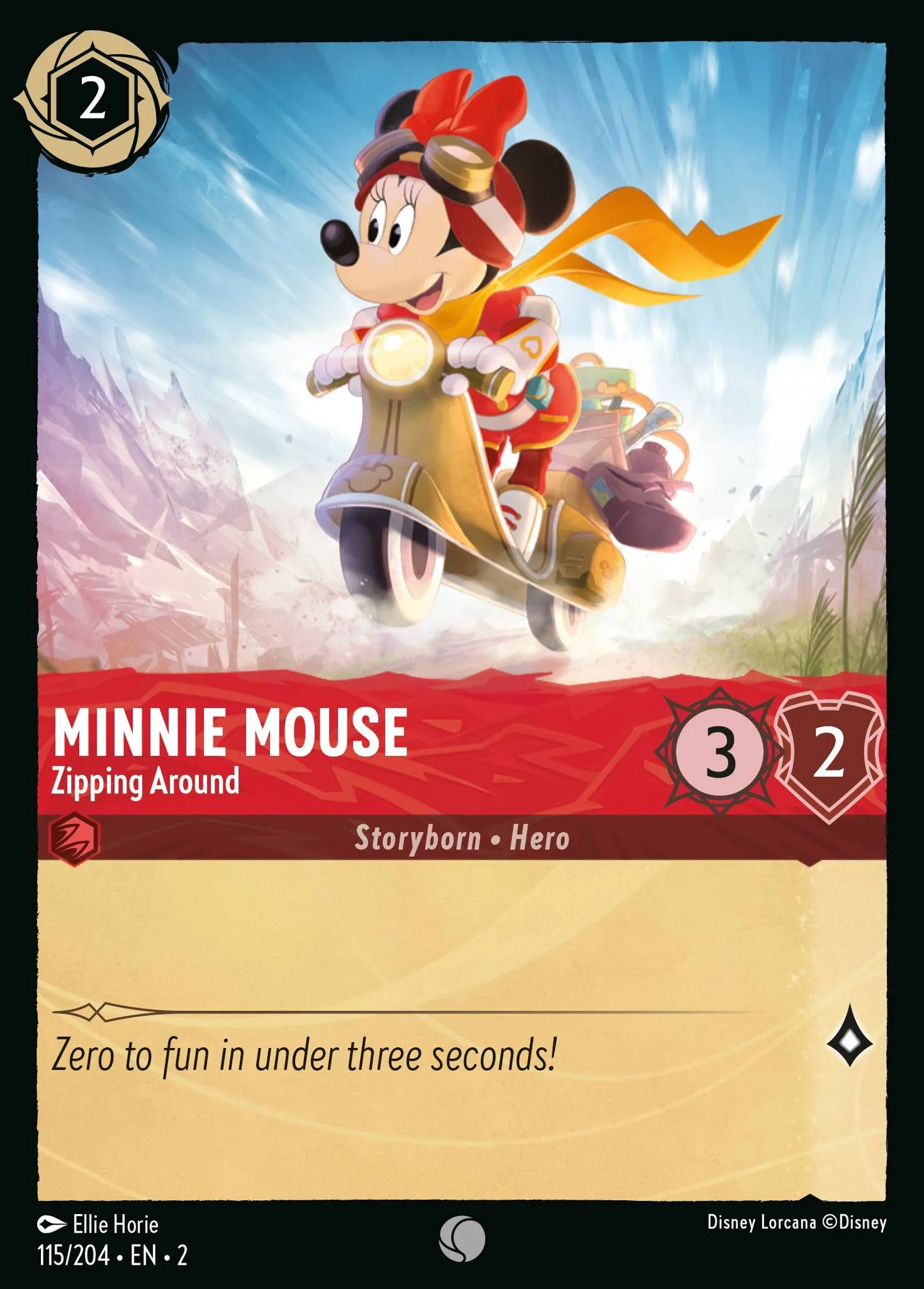 Minnie Mouse - Zipping Around | Rise of the Floodborn #115 (Near Mint Foil) | Disney Lorcana Single Australia (Near Mint)