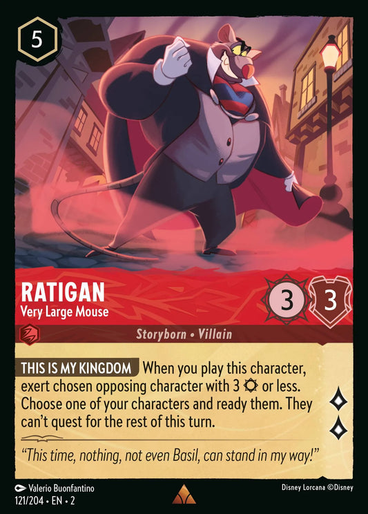 Ratigan - Very Large Mouse | Rise of the Floodborn #121 (Near Mint Foil) | Disney Lorcana Single Australia (Near Mint)