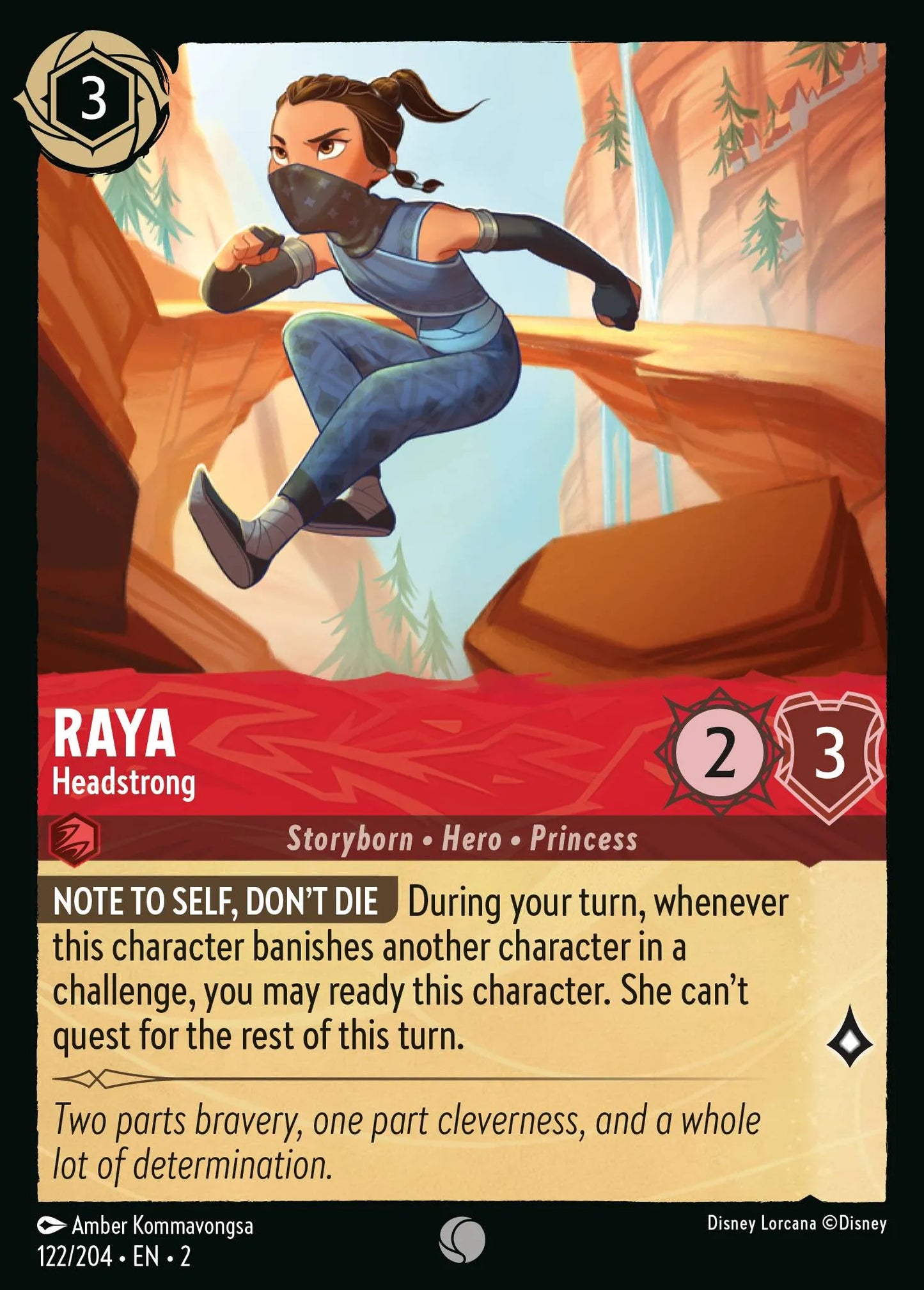 Raya - Headstrong | Rise of the Floodborn #122 (Near Mint) | Disney Lorcana Single Australia (Near Mint)