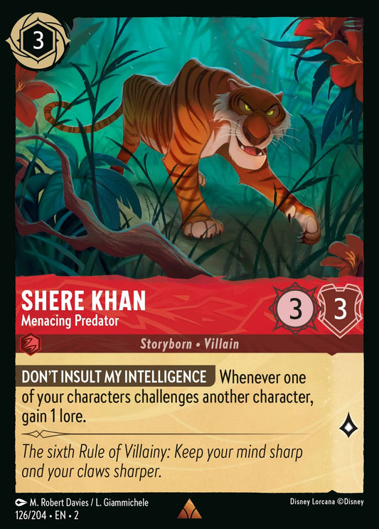 Shere Khan - Menacing Predator | Rise of the Floodborn #126 (Near Mint) | Disney Lorcana Single Australia (Near Mint)