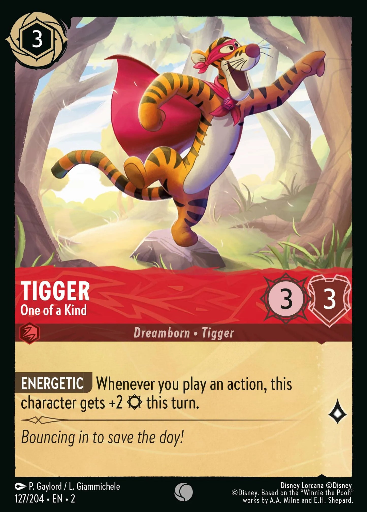 Tigger - One of a Kind | Rise of the Floodborn #127 (Near Mint) | Disney Lorcana Single Australia (Near Mint)