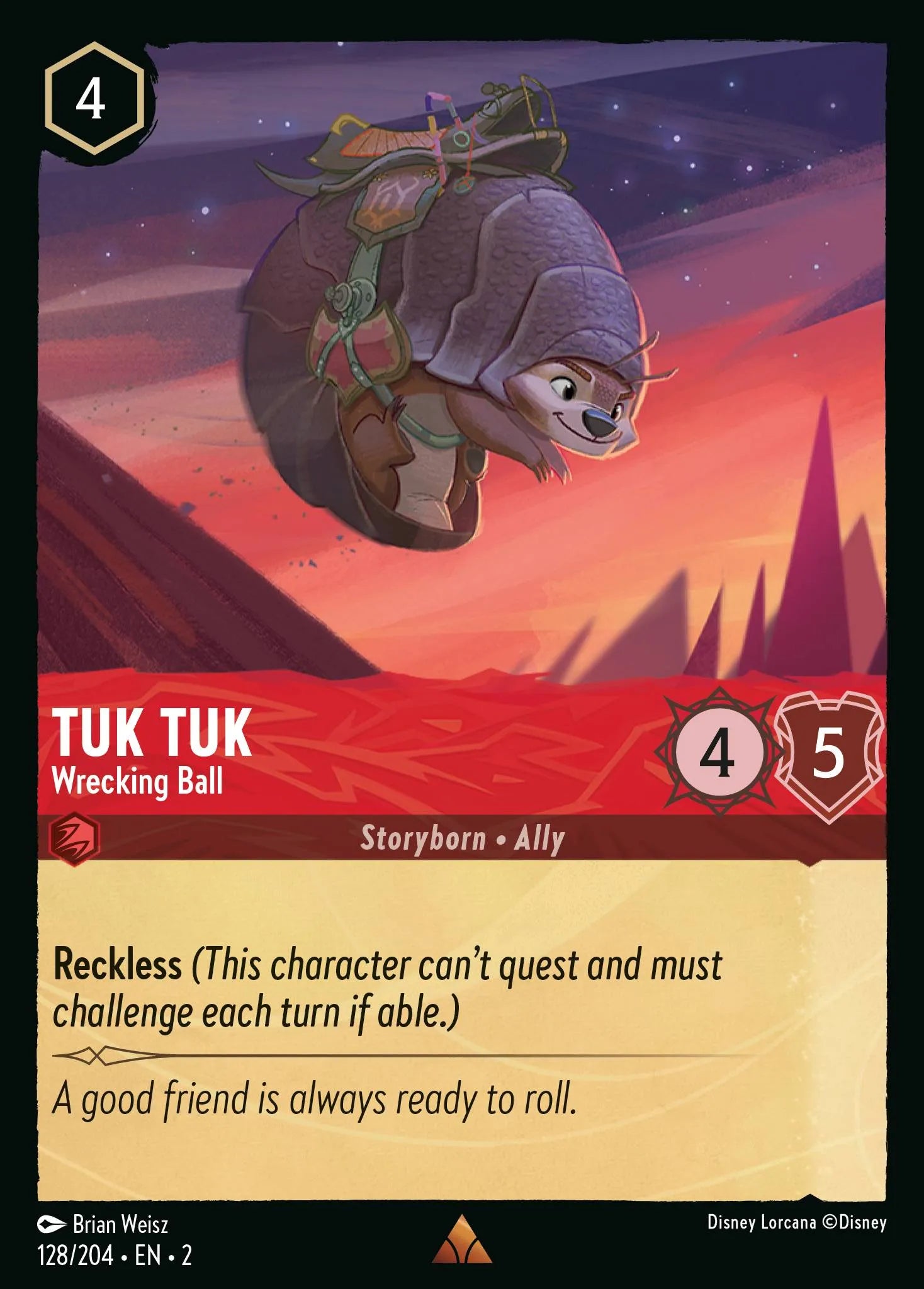 Tuk Tuk - Wrecking Ball | Rise of the Floodborn #128 (Near Mint Foil) | Disney Lorcana Single Australia (Near Mint)