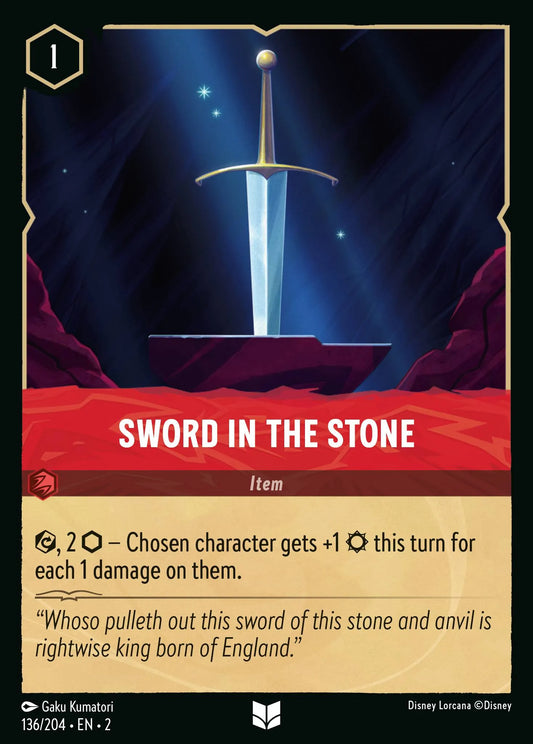 Sword in the Stone | Rise of the Floodborn #136 (Near Mint Foil) | Disney Lorcana Single Australia (Near Mint)