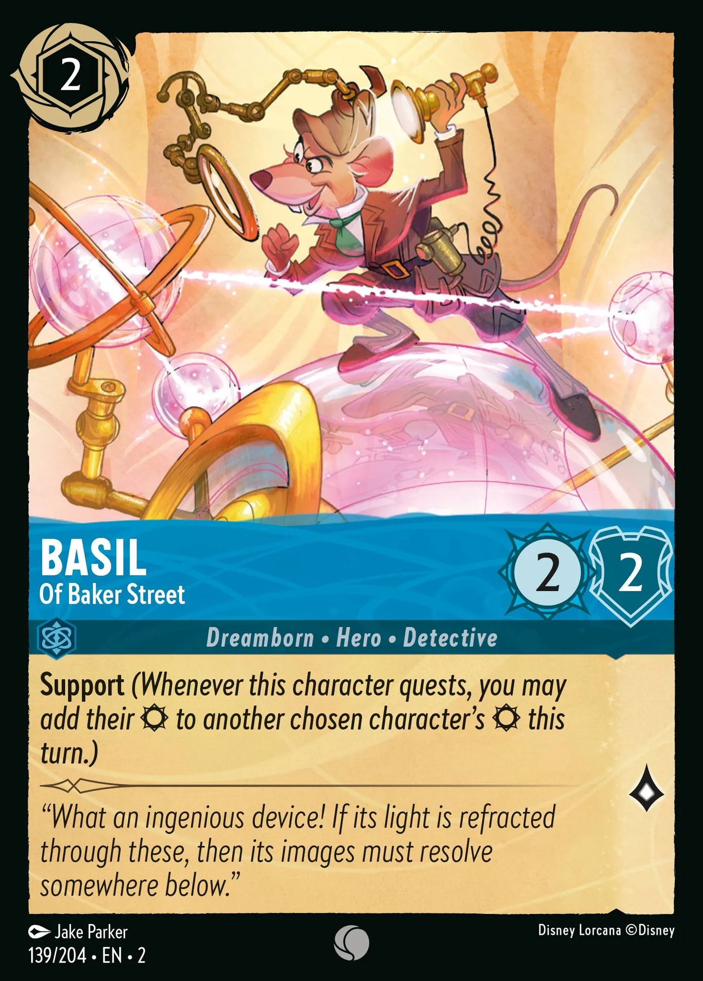 Basil - Of Baker Street | Rise of the Floodborn #139 (Near Mint) | Disney Lorcana Single Australia (Near Mint)