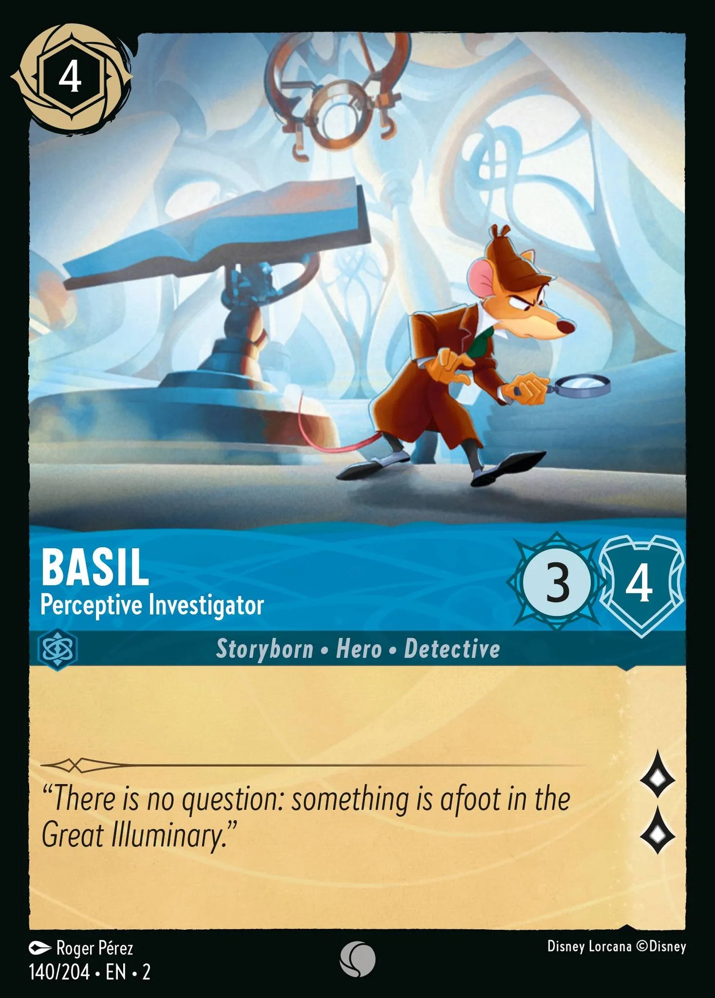 Basil - Perceptive Investigator | Rise of the Floodborn #140 (Near Mint Foil) | Disney Lorcana Single Australia (Near Mint)