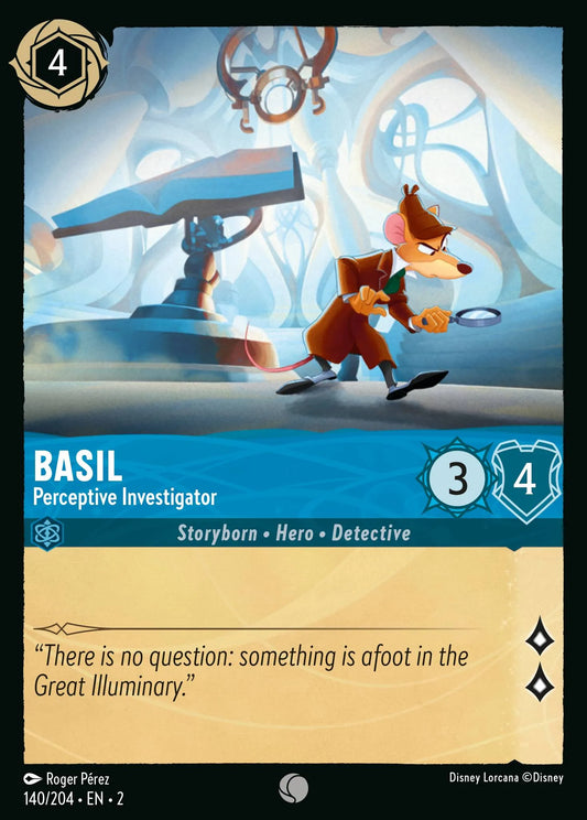 Basil - Perceptive Investigator | Rise of the Floodborn #140 (Near Mint Foil) | Disney Lorcana Single Australia (Near Mint)