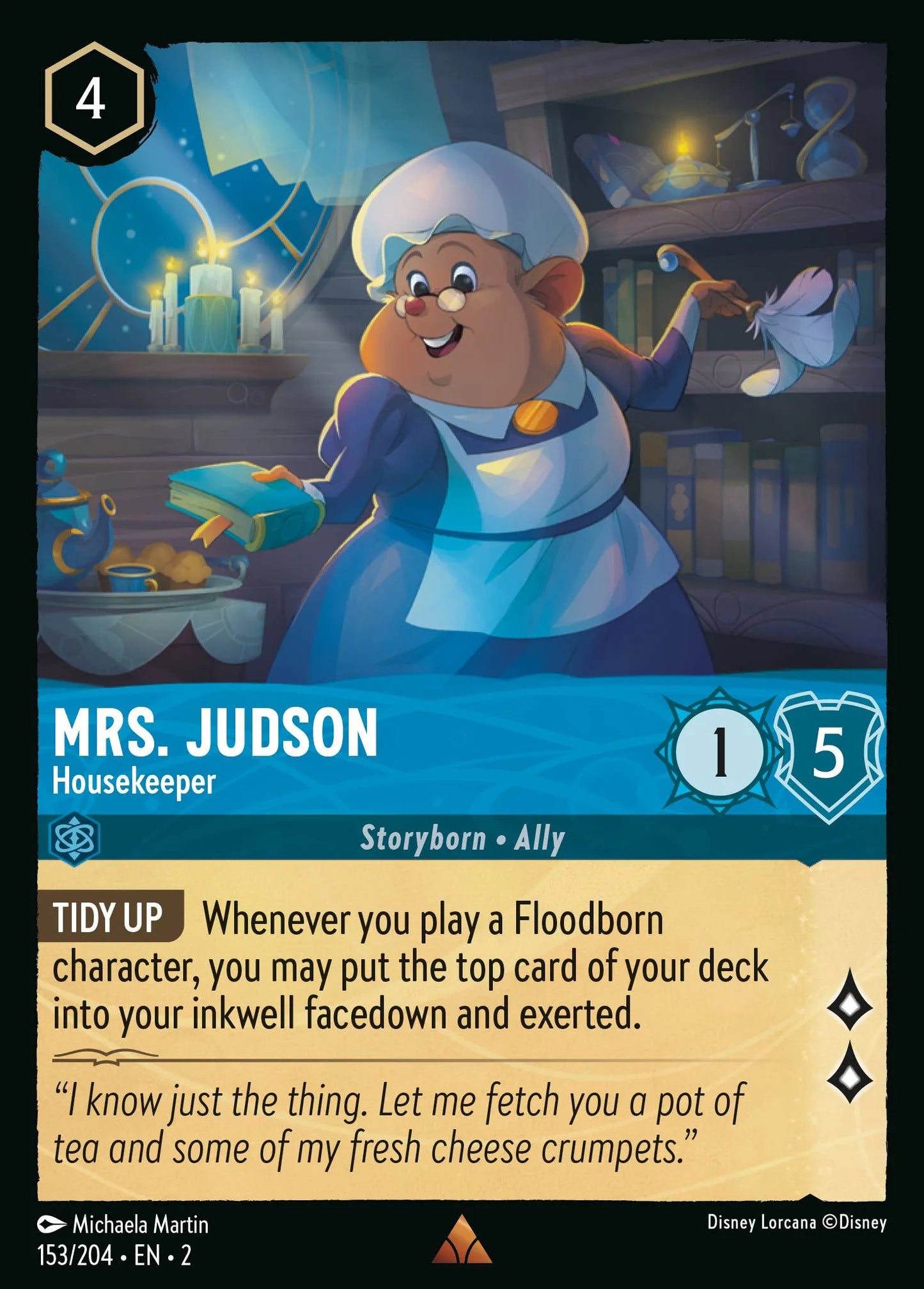 Mrs. Judson - Housekeeper | Rise of the Floodborn #153 (Near Mint Foil) | Disney Lorcana Single Australia (Near Mint)