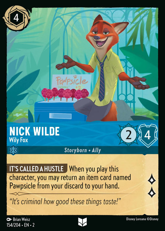 Nick Wilde - Wily Fox | Rise of the Floodborn #154 (Near Mint Foil) | Disney Lorcana Single Australia (Near Mint)
