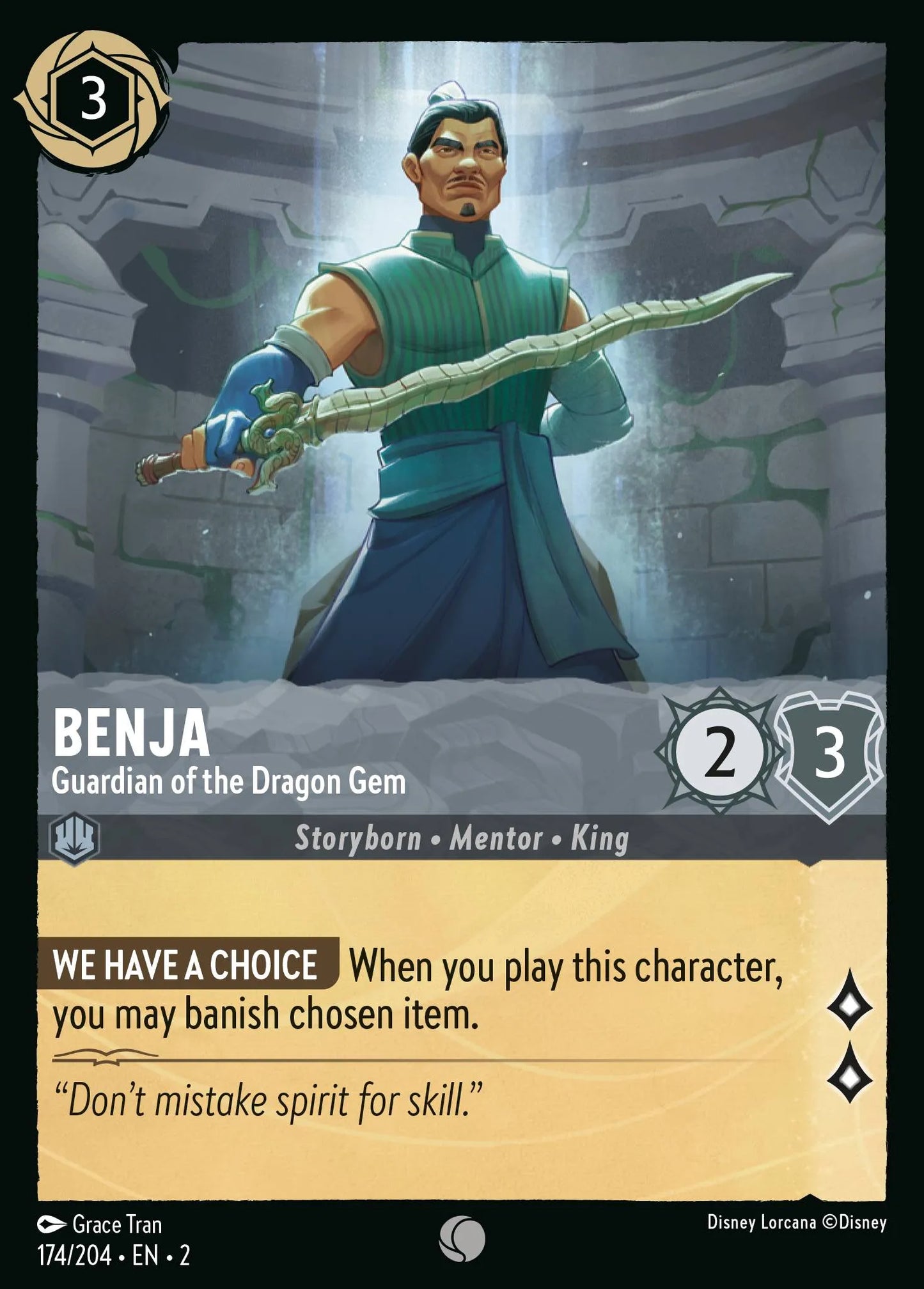 Benja - Guardian of the Dragon Gem | Rise of the Floodborn #174 (Near Mint) | Disney Lorcana Single Australia (Near Mint)