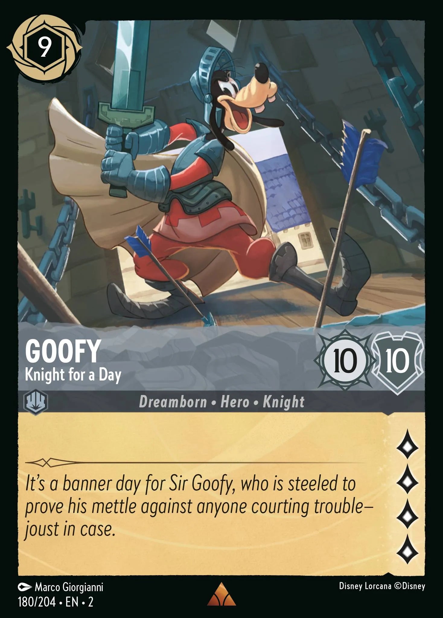 Goofy - Knight for a Day | Rise of the Floodborn #180 (Near Mint) | Disney Lorcana Single Australia (Near Mint)