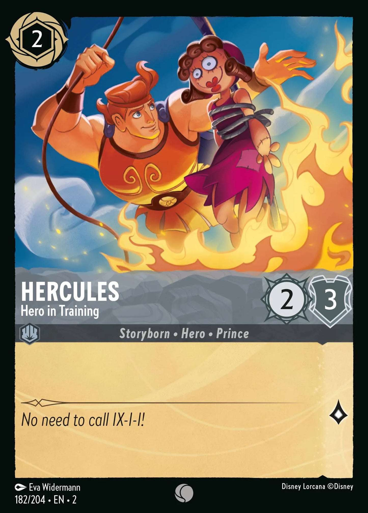 Hercules - Hero in Training | Rise of the Floodborn #182 (Near Mint Foil) | Disney Lorcana Single Australia (Near Mint)
